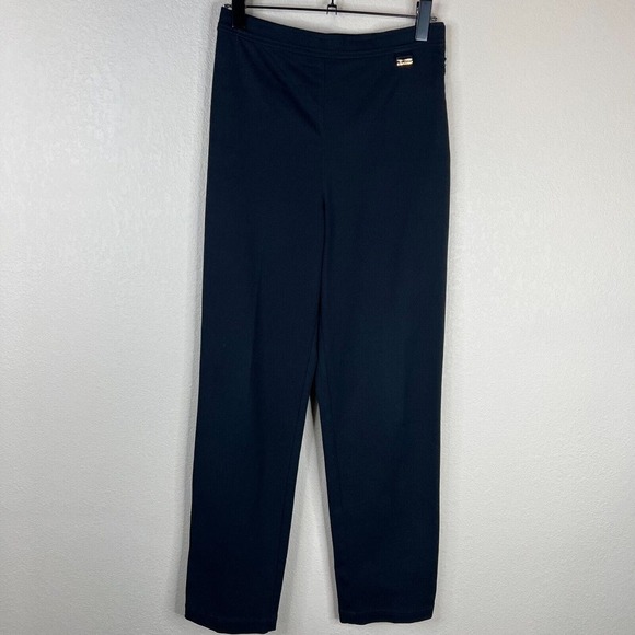 ST. John Sport Women's Activewear Pant Elastic Waist Side Zip Navy Blue‎ Size 4 - Picture 1 of 15